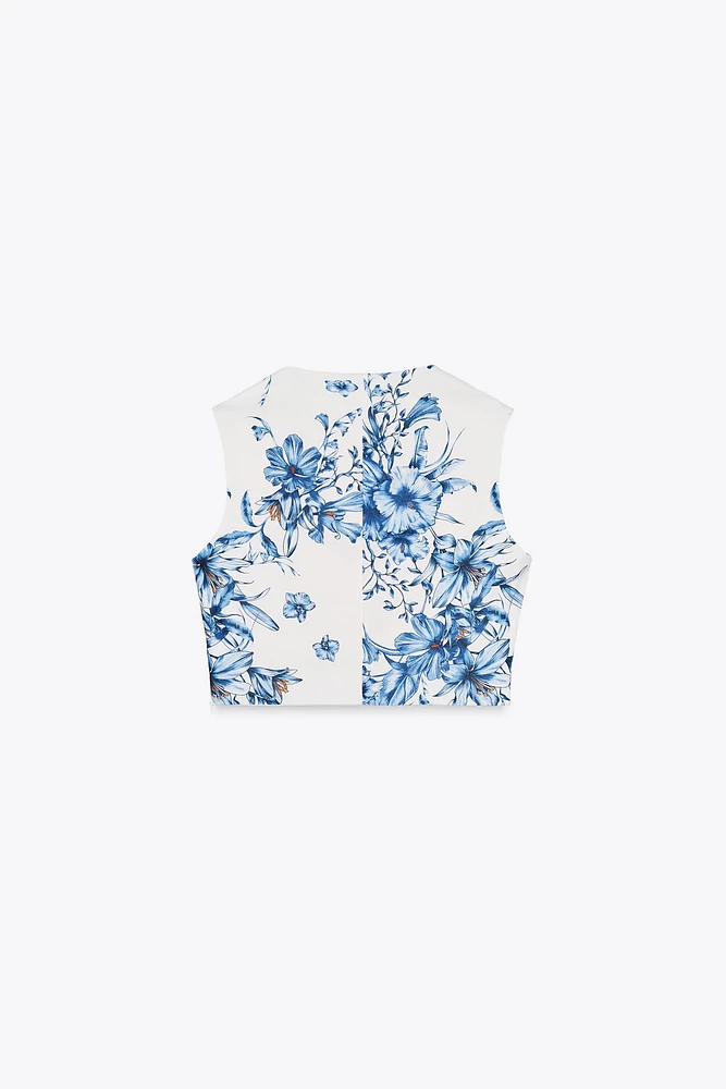 PRINTED CROP TOP