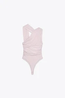DRAPED TULLE BODYSUIT