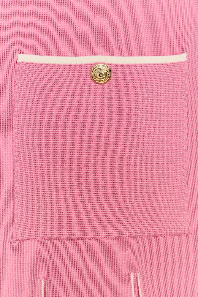 PLEATED KNIT DRESS