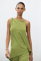 RUCHED ASYMMETRIC TOP