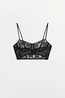 SOUTIEN-GORGE À ARMATURES AVEC BRODERIES FLORALES