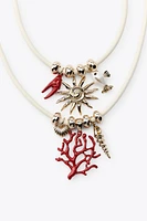 PACK OF 2 MARINE CHARM NECKLACES