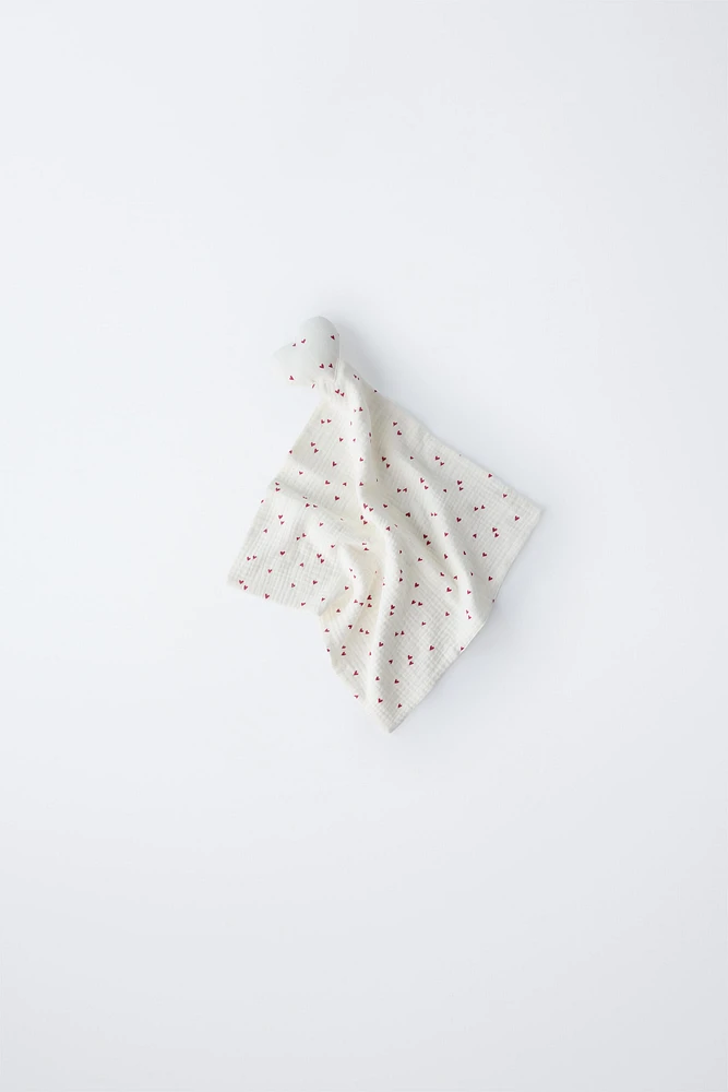 TEXTURED HEARTS SECURITY BLANKET