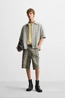ANIMAL PRINT CARPENTER POCKET SHORTS