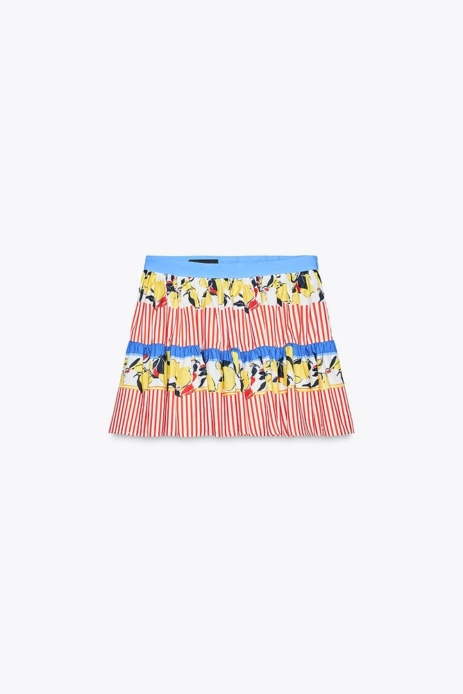 LEMON PRINT MINI SKIRT