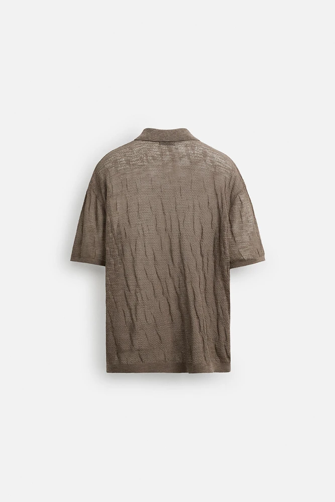 TEXTURED KNIT SHIRT