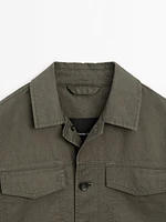 Veste coton et lin avec poches