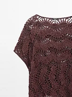 Cutwork crochet cape