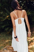 POPLIN PANEL MIDI DRESS