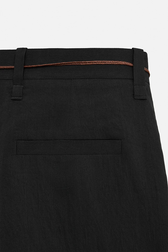 STRIPED JACQUARD SHORTS