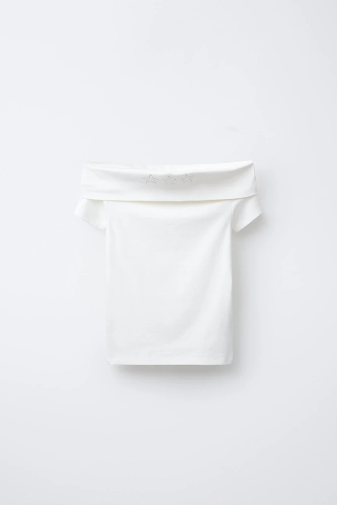 T-SHIRT CLOUS OFF SHOULDER