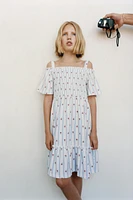 TEXTURED FLORAL DRESS