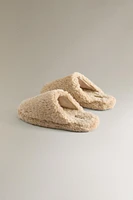 FAUX SHEARLING SLIPPERS