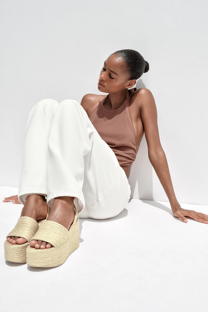 JUTE PLATFORM WEDGES