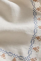 LOT SERVIETTES DE TABLE LIN POINT DE CROIX (LOT DE 2)