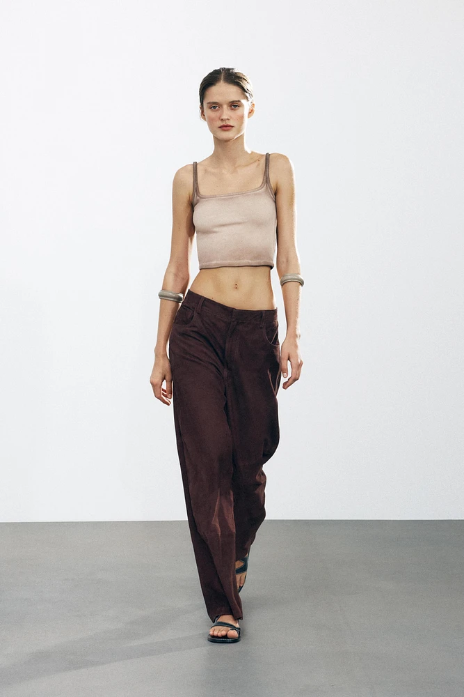 RIBBED CROP TOP
