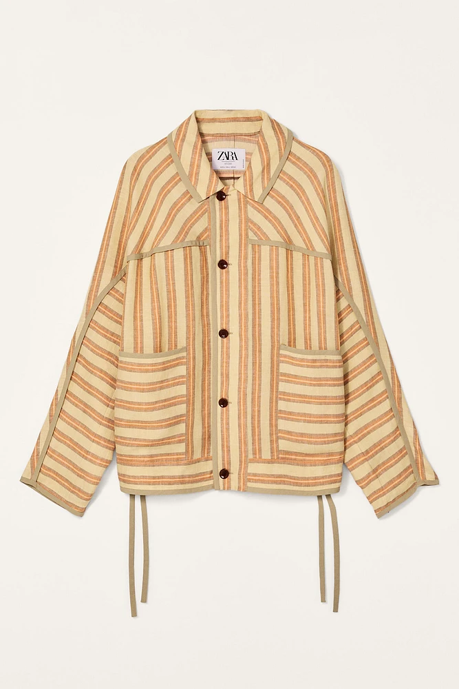 LIMITED EDITION STRIPED LINEN JACKET