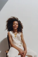 100% LINEN VEST