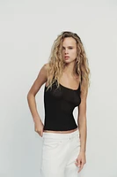 METALLIC THREAD TOP