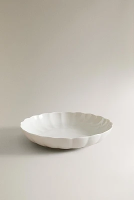 SCALLOPED PORCELAIN SOUP PLATE