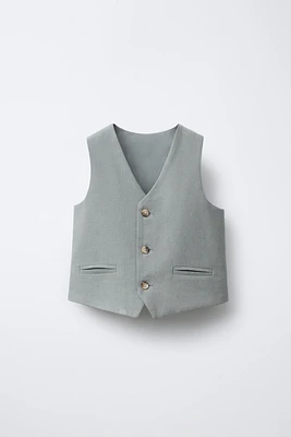 GILET DE COSTUME EN LIN