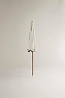 ASH WOOD CONTRAST BEACH UMBRELLA
