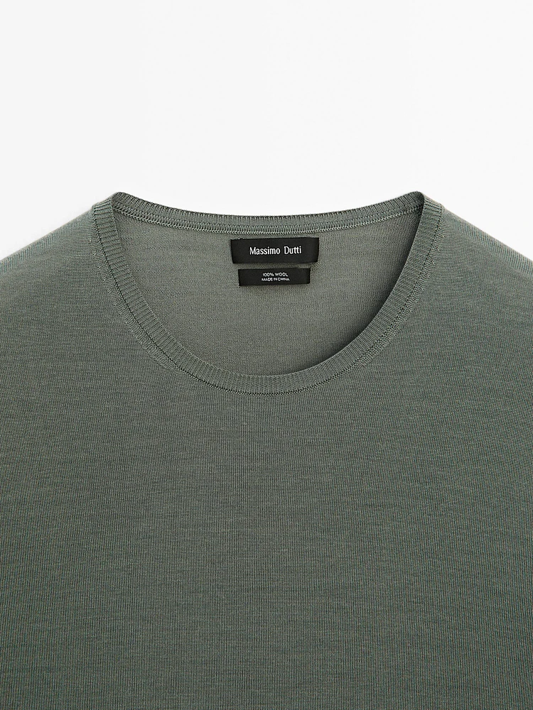 100% merino wool knit sweater