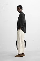 PANTALON EN JACQUARD À RAYURES