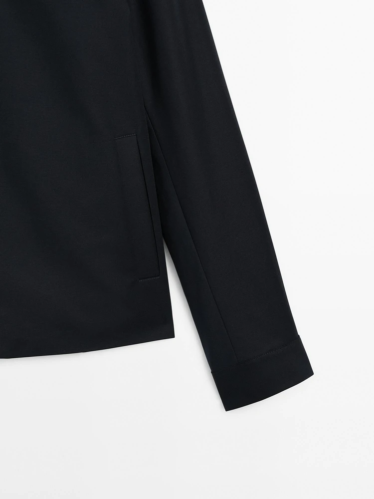 Veste à fermeture Éclair en coton mélangé