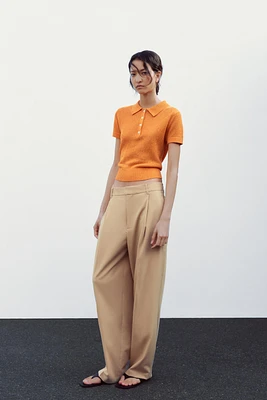 PANTALON À PLIS