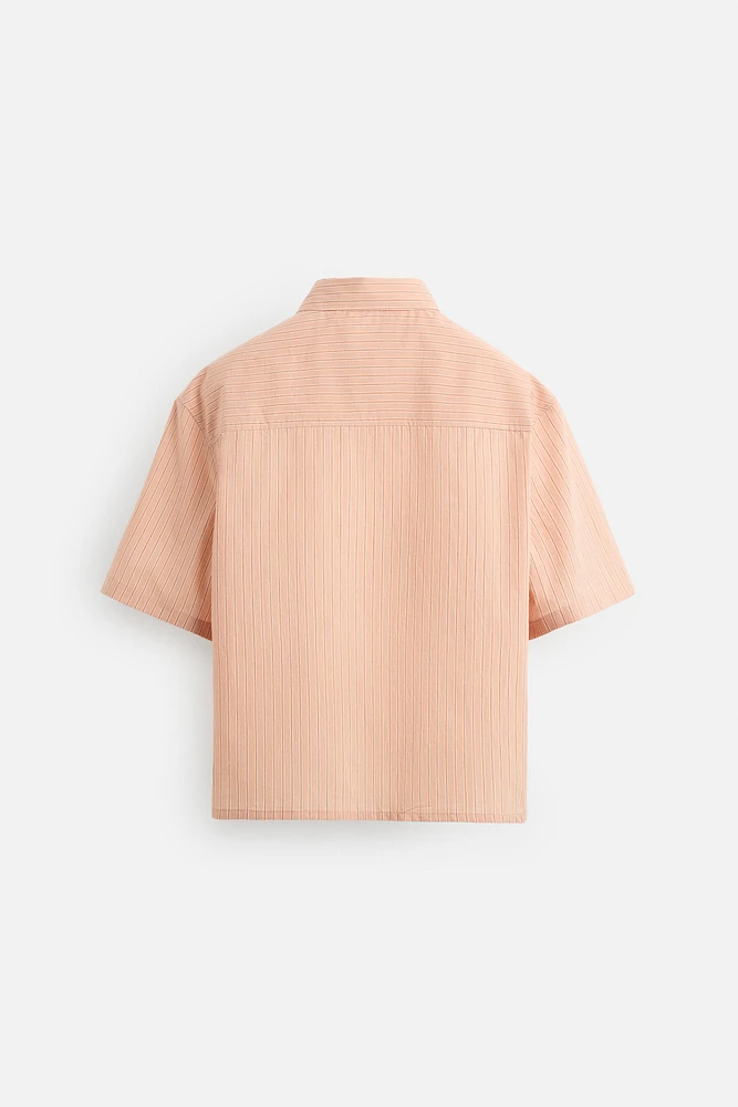 CHEMISE COURTE À RAYURES