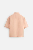 CHEMISE COURTE À RAYURES