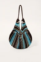LIMITED EDITION STRIPED WOVEN MAXI BUCKET BAG