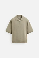 RELAXED FIT KNIT POLO SHIRT