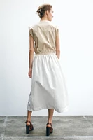 COMBINATION POPLIN DRESS