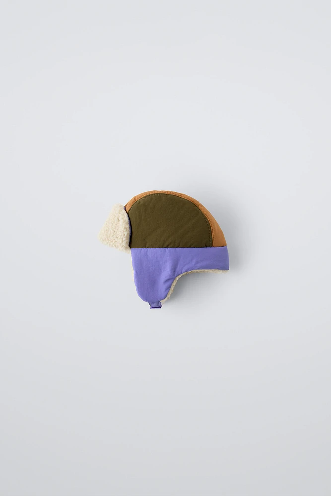 FAUX SHEARLING EAR FLAP HAT SKI COLLECTION