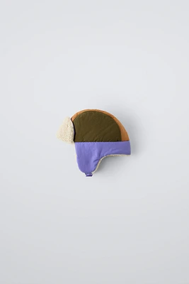 FAUX SHEARLING EAR FLAP HAT SKI COLLECTION