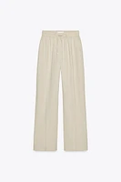 PANTALON DROIT AVEC LIN