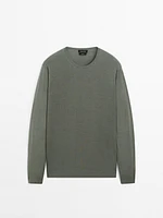 100% merino wool knit sweater