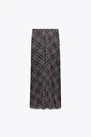 JUPE EN TULLE À CARREAUX