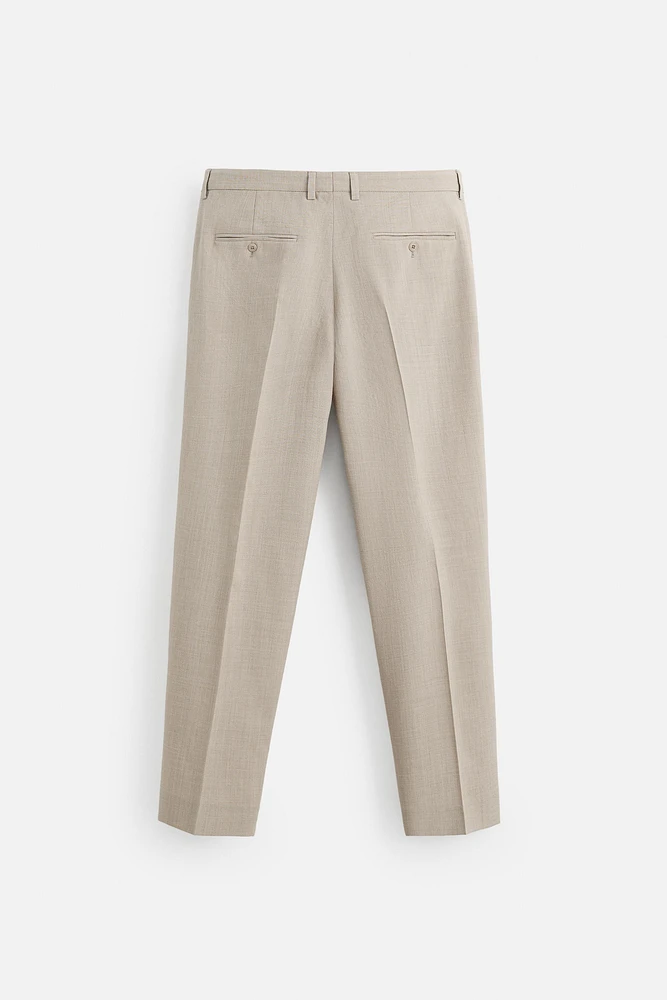 100% WOOL SUIT PANTS