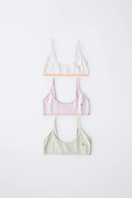 9-14 YEARS/ THREE-PACK OF SHINY FRUIT TOPS