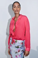 CHEMISE À RAYURES TISSÉE