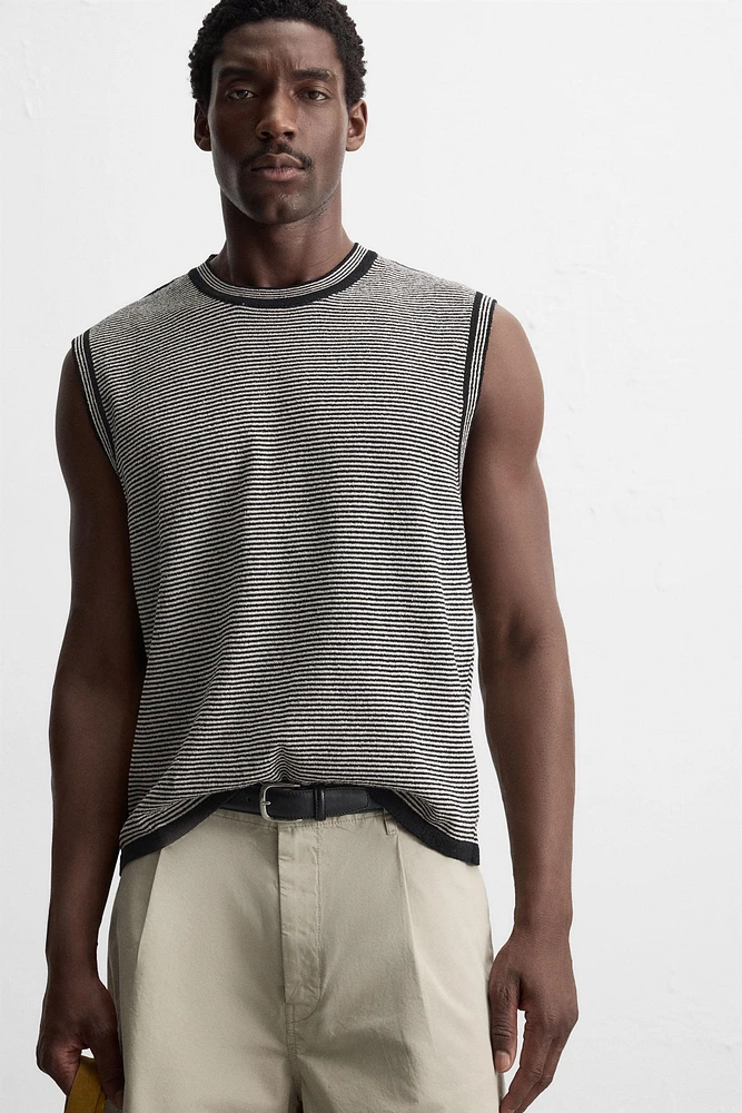RELAXED FIT KNIT TANK TOP