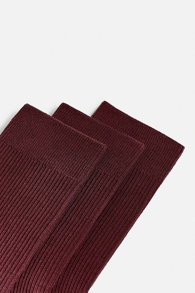 3-PACK OF RIB SOCKS
