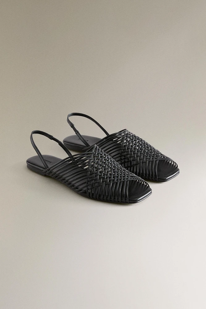 SANDALES CUIR BRIDES CROISÉES