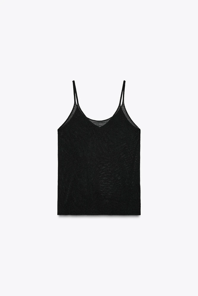 STRAPPY KNIT TOP