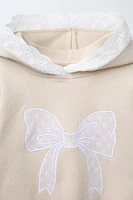 SWEAT LACET DENTELLE