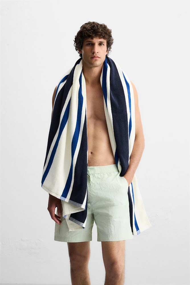 SERVIETTE DE PLAGE À RAYURES