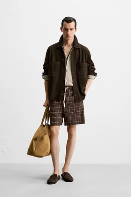 CHECKED JACQUARD SHORTS